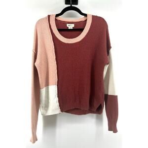 Yes, Lola Dusty Pink Lagenlook Knit Sweater Women's M